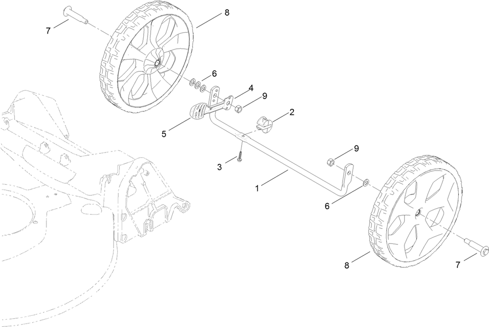Rear Wheel Assembly Diagram and Parts List for 10730 (316000001-316999999)(2016) Lawn Boy Lawn Mower